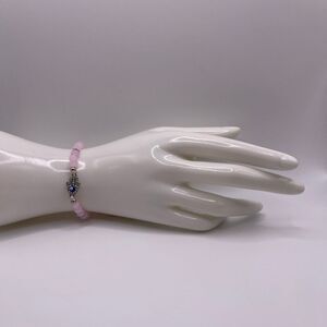 D’Bello Women’s Pink Beaded Evil Eye String Bracelet